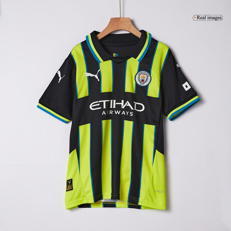 Kids Manchester City Away Kit 2024/2025 UCL