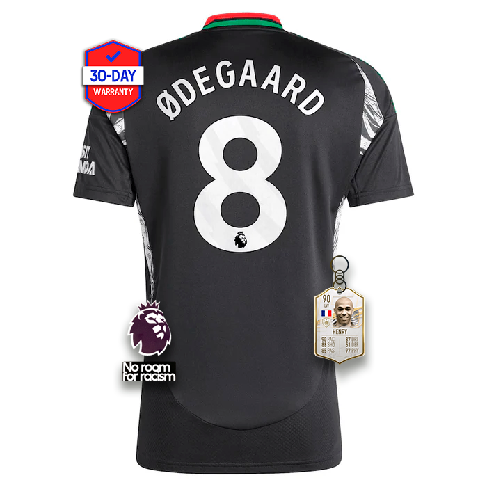 #8 Odegaard Jersey Arsenal Away 2024/2025 - Black