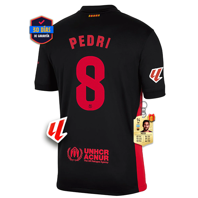 #8 PEDRI Camiseta Barcelona Away 2024/2025 La Liga Font