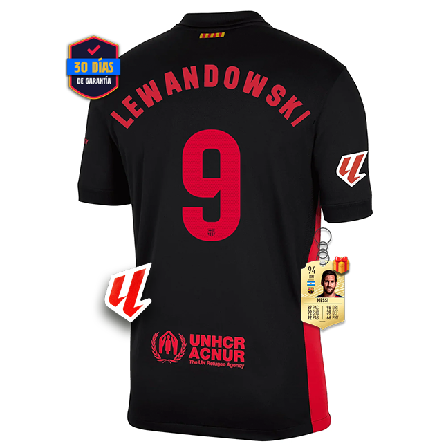 #9 LEWANDOWSKI Camiseta Barcelona Away 2024/2025 La Liga Font