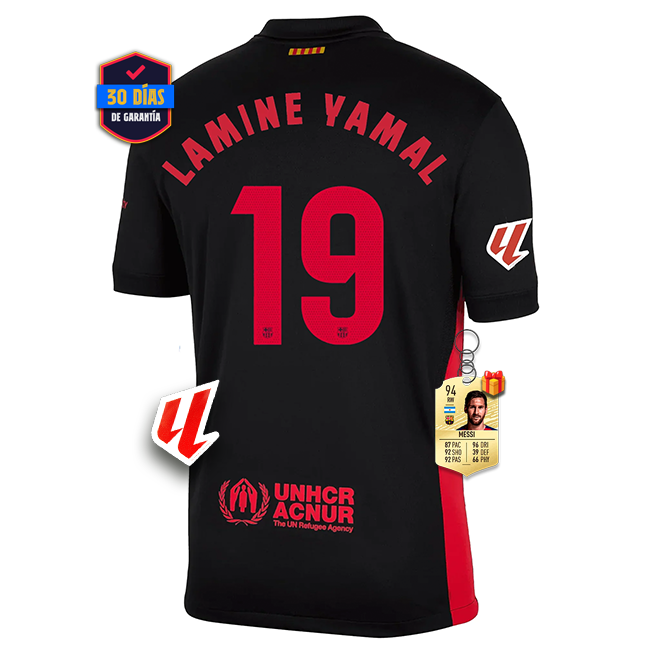 #19 LAMINE YAMAL Camiseta Barcelona Away 2024/2025 La Liga Font