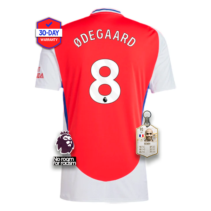 #8 Oodegard Arsenal Home Jersey 2024/2025 - Red and White