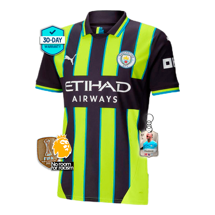 Manchester City Away Jersey 2024/2025 - Yellow and Black