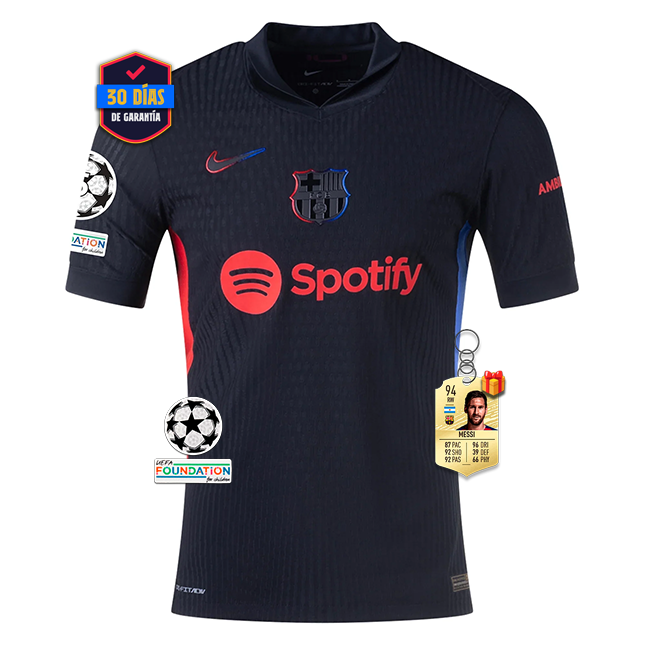 #11 RAPHINHA Camiseta Barcelona Away Authentic Player 2024/2025 UCL Font