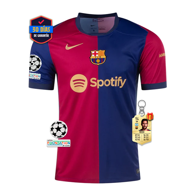 #11 RAPHINHA Camiseta Barcelona Home 2024/2025 UCL Font