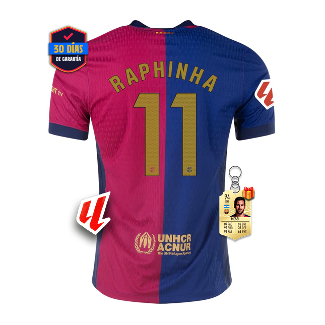 #11 RAPHINHA Camiseta Barcelona Home Authentic Player 2024/2025 La Liga Font