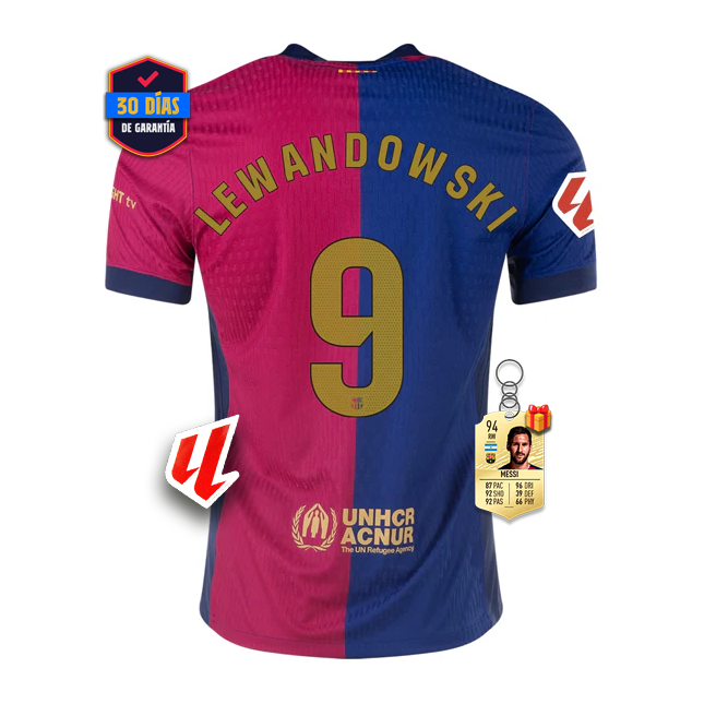 #9 LEWANDOWSKI Camiseta Barcelona Home Authentic Player 2024/2025 La Liga Font