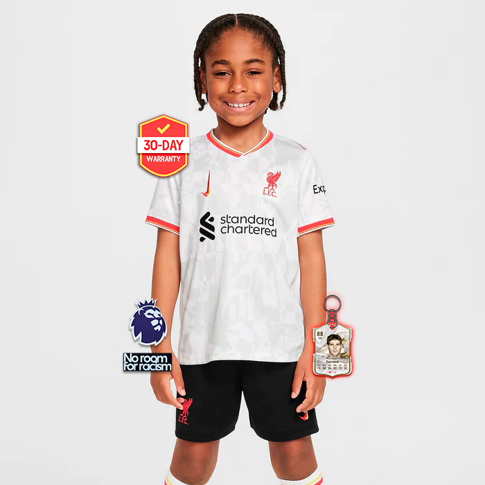 Kids Liverpool Third Kit 2024/2025 - White