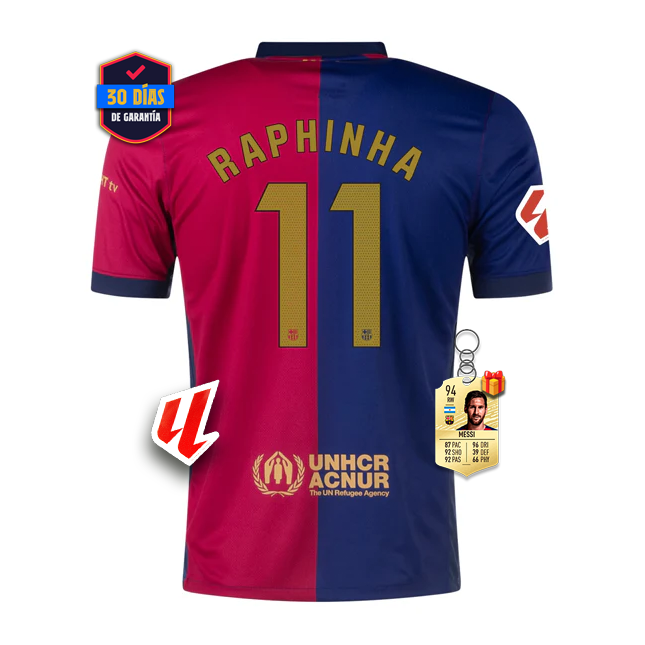 #11 RAPHINHA Camiseta Barcelona Home 2024/2025 La Liga Font