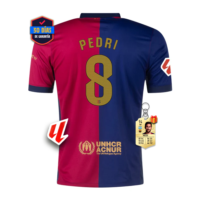 #8 PEDRI Camiseta Barcelona Home 2024/2025 La Liga Font