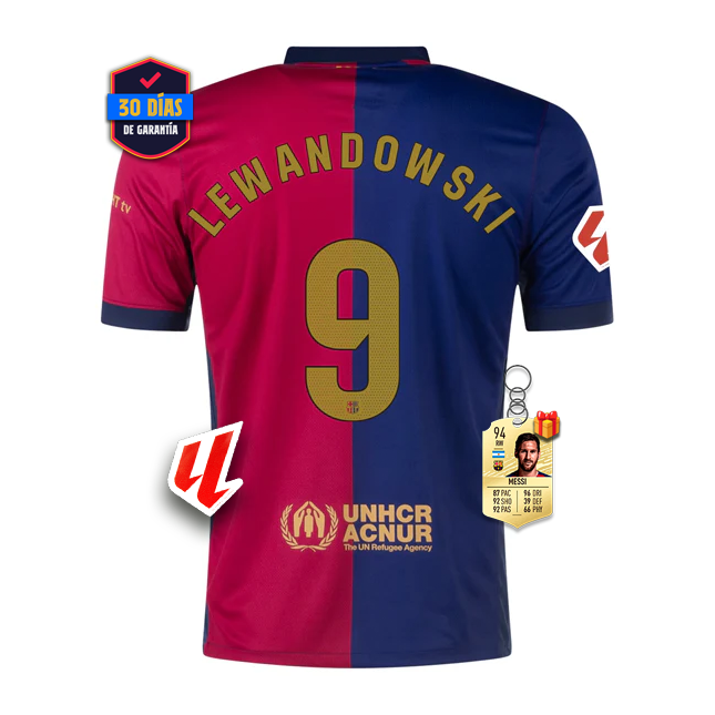 #9 LEWANDOWSKI Camiseta Barcelona Home 2024/2025 La Liga Font