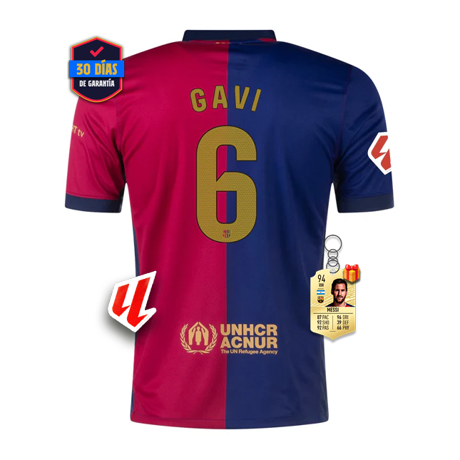 #6 GAVI Camiseta Barcelona Home 2024/2025 La Liga Font