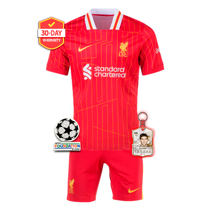 Kids Liverpool Home Kit 2024/2025 - Red UCL