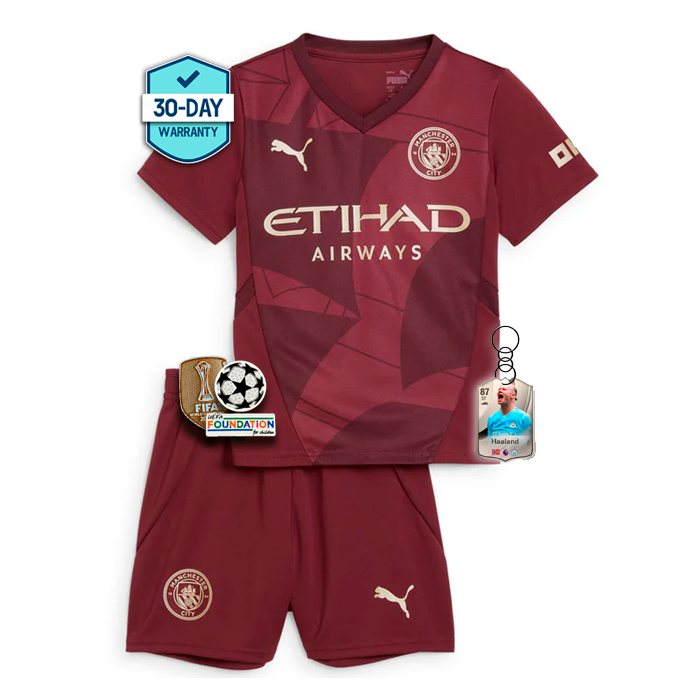 Kids Manchester City Third Kit 2024/2025 UCL