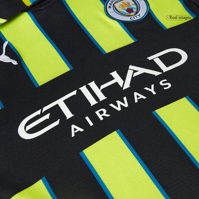 Kids Manchester City Away Kit 2024/2025 UCL