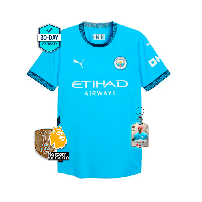 Manchester City Player Jersey Home 2024/2025 - White Blue