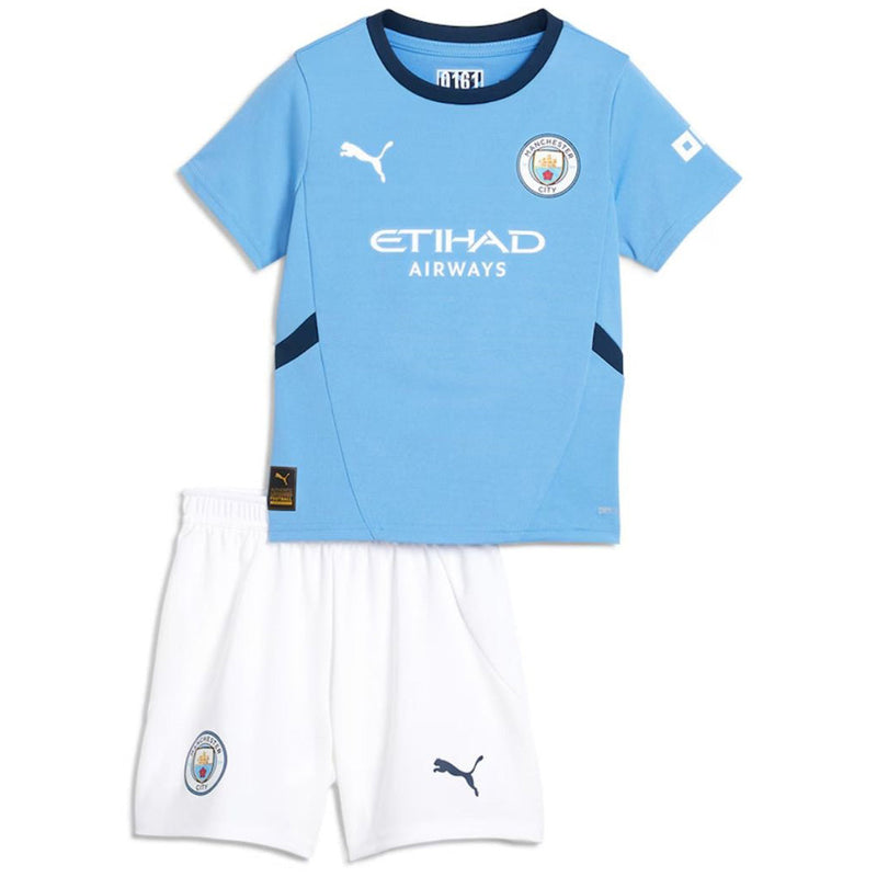 Kids Manchester City Home Kit 2024/2025 - White Blue