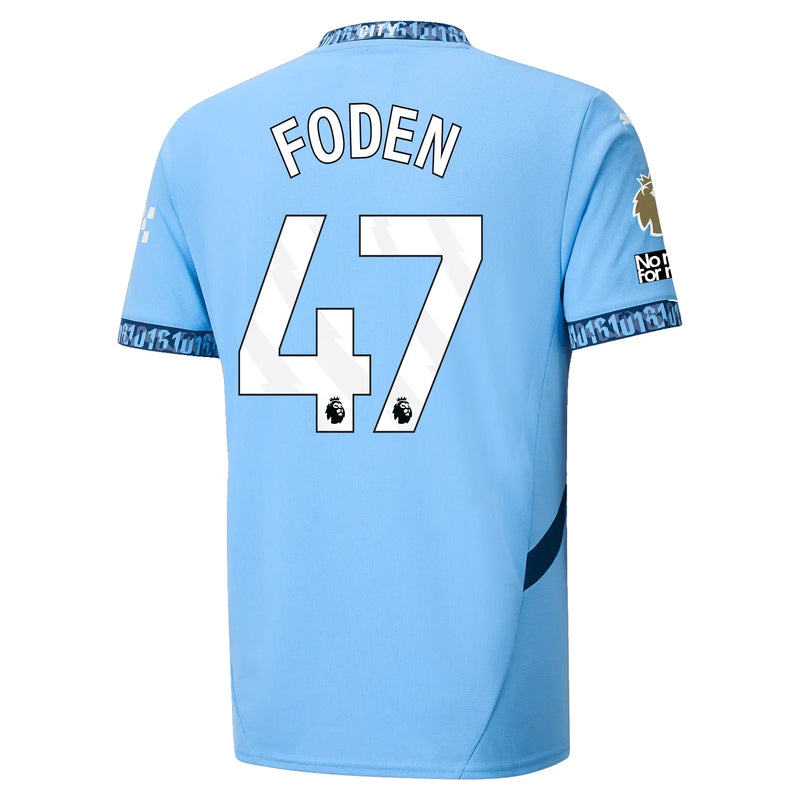 #47 FODEN Manchester City Home Jersey 2024/2025 - White Blue